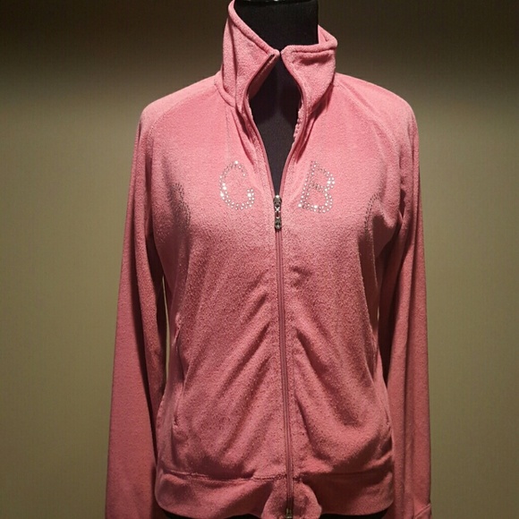 BCBG Pink Tracker Zipper Jacket PL - Picture 5 of 7
